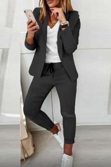 Completo pantalone e blazer elegante Estrena, grigio