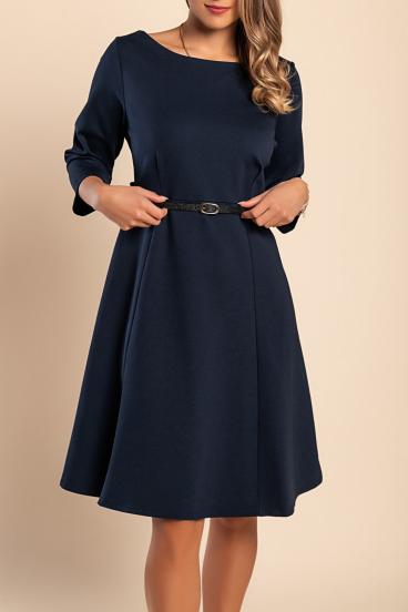 Mini abito elegante con cintura, blu