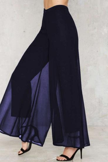 Pantaloni lunghi eleganti Veronna, blu scuro
