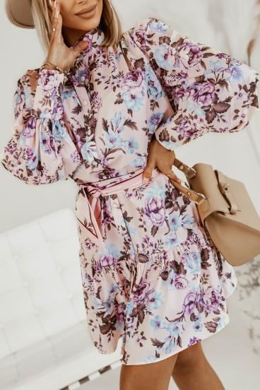 Mini abito elegante con stampa floreale Trapana, rosa chiaro