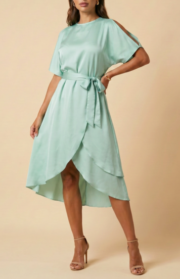 Elegante abito midi con cut-out Thiena, Menta