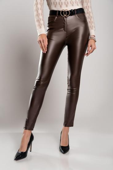 Pantaloni skinny in ecopelle Roda, marrone