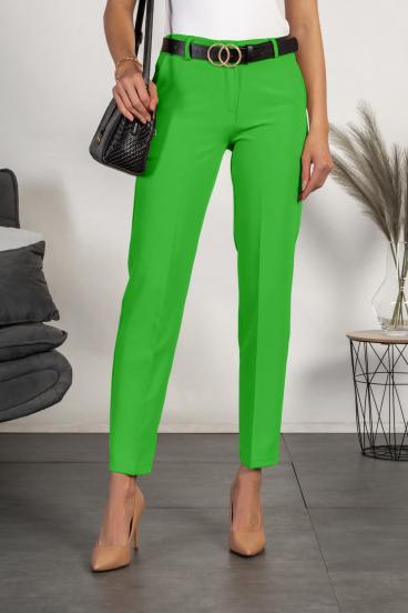 Pantalone lungo elegante con gamba dritta Tordina, verde chiaro