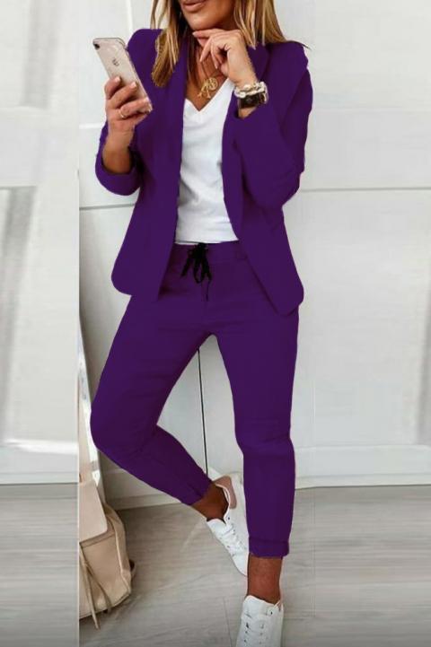 Completo giacca pantalone elegante Estrena, viola