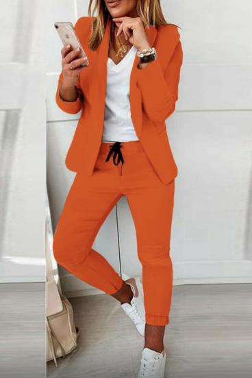 Completo giacca pantalone elegante Estrena, arancione