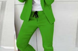 Completo giacca pantalone elegante Estrena, verde