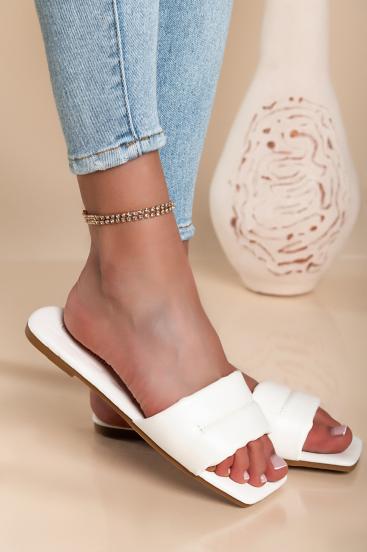 Sandali con cinturino largo, bianco