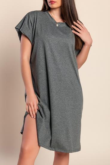 Mini abito con maniche ampie, grigio