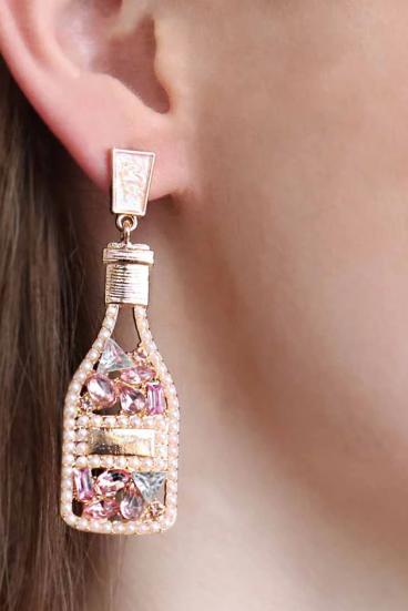 Eleganti orecchini pendenti con diamanti decorativi, ART359, colore oro