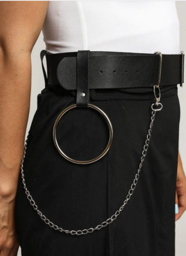 Cintura decorativa con catena, ART2144, nera