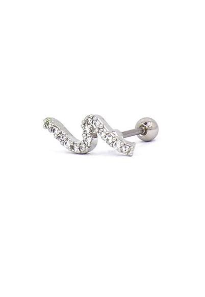 Mini orecchino elegante per ombelico, ART961, colore argento