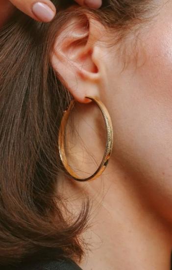 Eleganti orecchini rotondi, ART851, colore oro