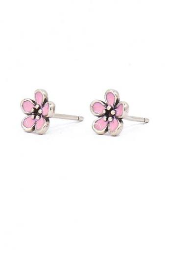 Eleganti orecchini a forma di fiore, ART862, rosa