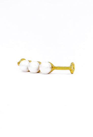 Accessorio per scarpe con perle decorative, colore oro