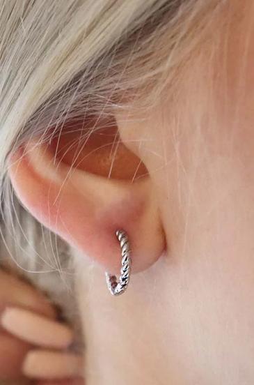 Mini orecchini, colore argento