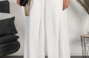 Pantaloni lunghi eleganti Veronna, bianco