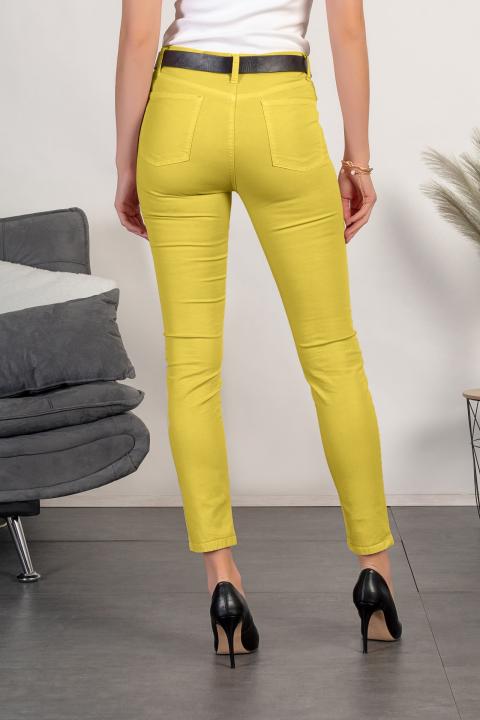 Pantaloni modello skinny in cotone Ruesca, giallo
