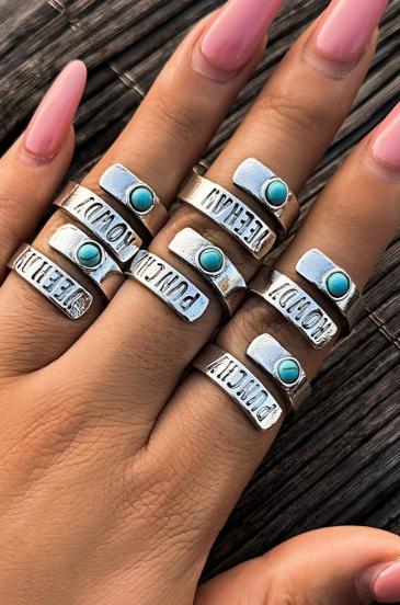 Set di anelli, colore argento