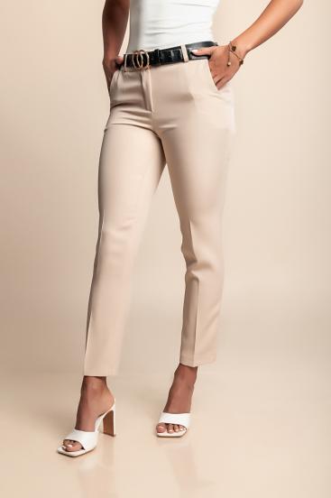 Pantaloni lunghi eleganti, beige