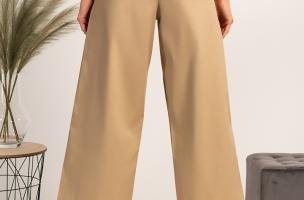 Pantaloni eleganti dal taglio ampio Mancha, beige