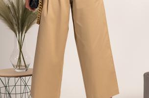 Pantaloni eleganti dal taglio ampio Mancha, beige