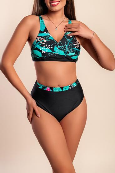 Costume da bagno due pezzi taglie forti, verde