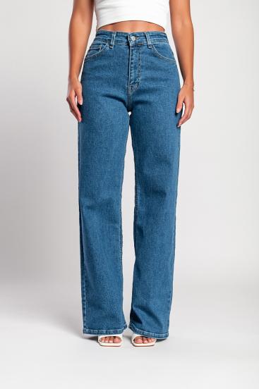 "Jeans di lusso" Jeans a gamba larga super elastici a vita alta