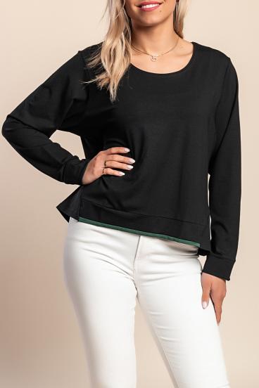 Maglia a maniche lunghe, nera