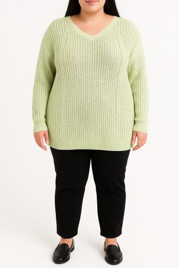 Maglione taglia grande, menta