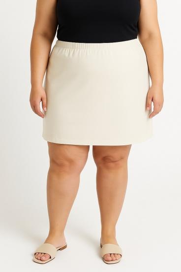 Gonna elegante taglie forti, crema