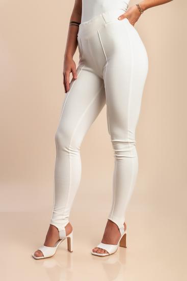 Pantaloni Slim, Crema