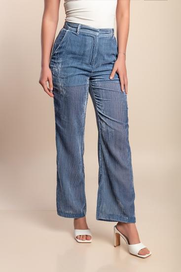 Pantaloni taglie forti, blu