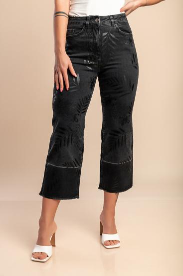 Jeans con stampa, grigio