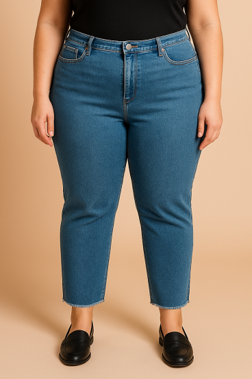 Jeans taglie forti, azzurro chiaro