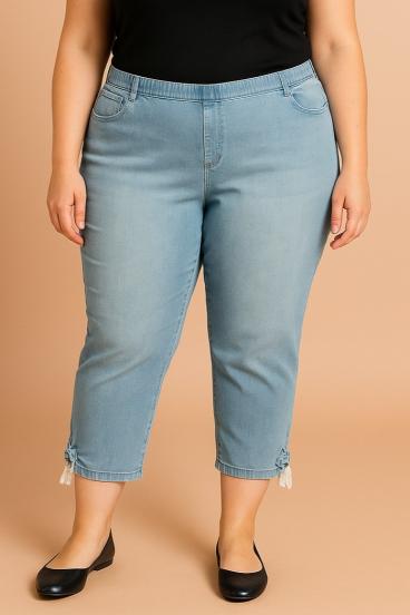 Jeans taglie forti, azzurro chiaro