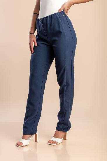 Pantaloni eleganti taglie forti, blu