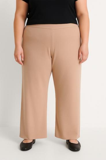 Pantaloni taglie forti, beige