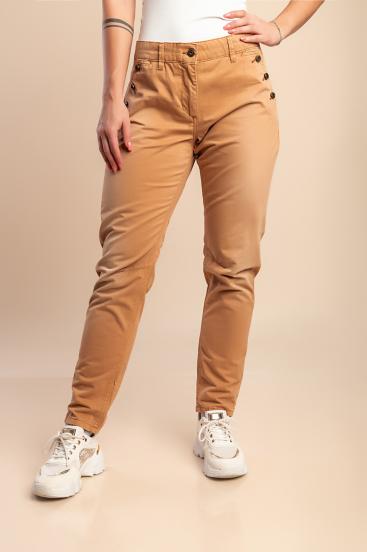 Pantaloni di cotone, cammello