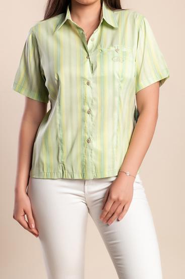 Camicia a righe, verde chiaro