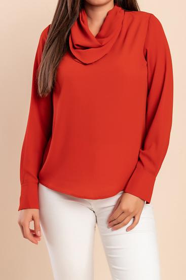 Blusa elegante, mattone