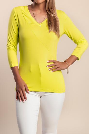 Top con maniche a 3/4, verde chiaro