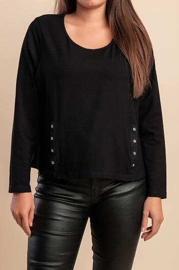 Top con dettaglio decorativo, nero