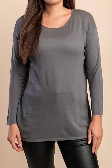 Top in pizzo, grigio