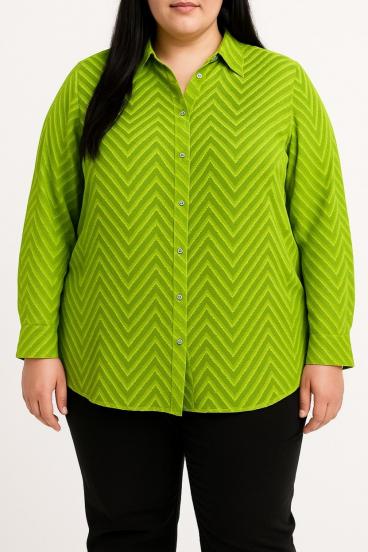Blusa taglia forte, verde