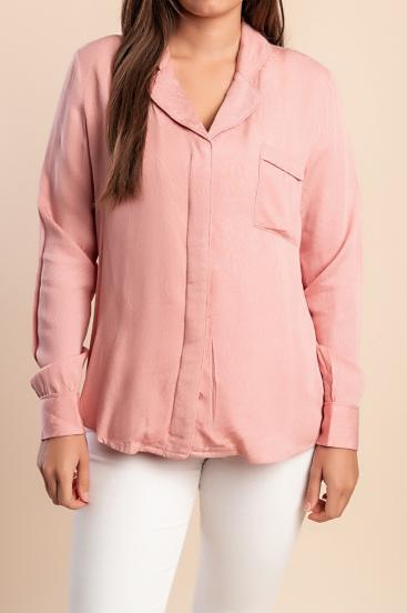 Camicia con taschino, rosa