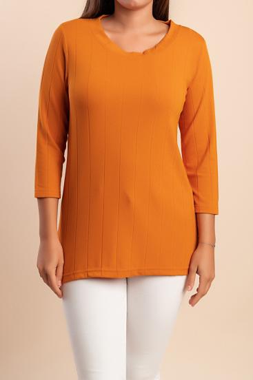 Maglione Girocollo, Arancione