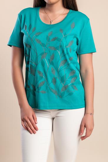 T-shirt stampata, turchese