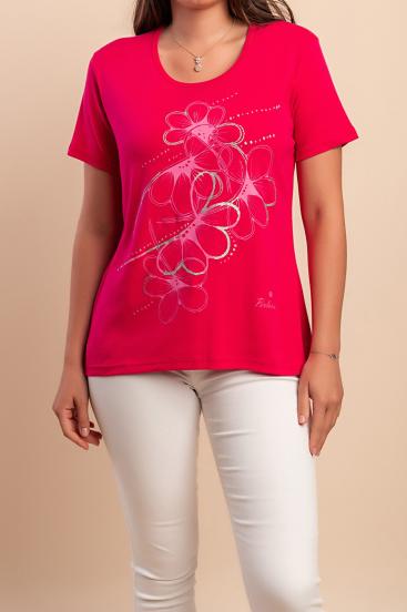 Maglietta stampata, rosa