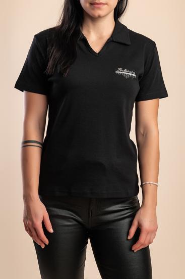 Polo in cotone, nero