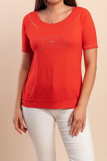 T-shirt in viscosa, rossa